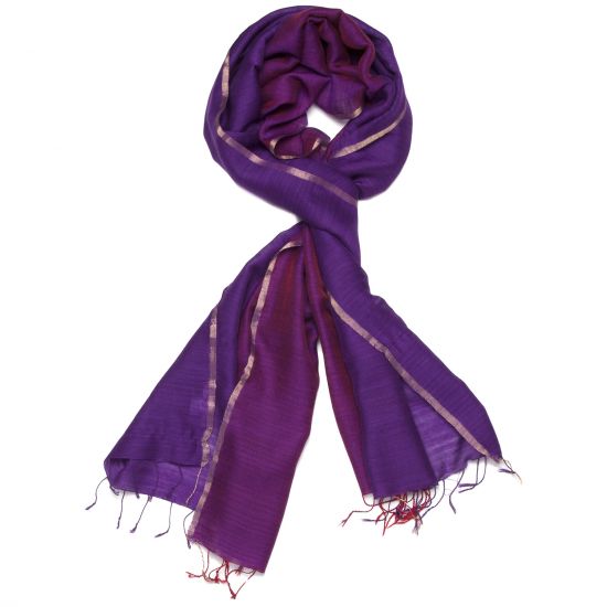 Jewell Two-Tone Scarf - Purple/Magenta